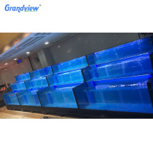 Restaurant wholesale seafood display case live fresh fish tank